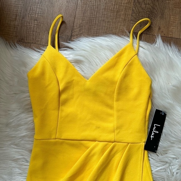 LULU’S Forever Your Girl Yellow Bodycon Dress - Picture 3 of 8